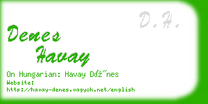 denes havay business card